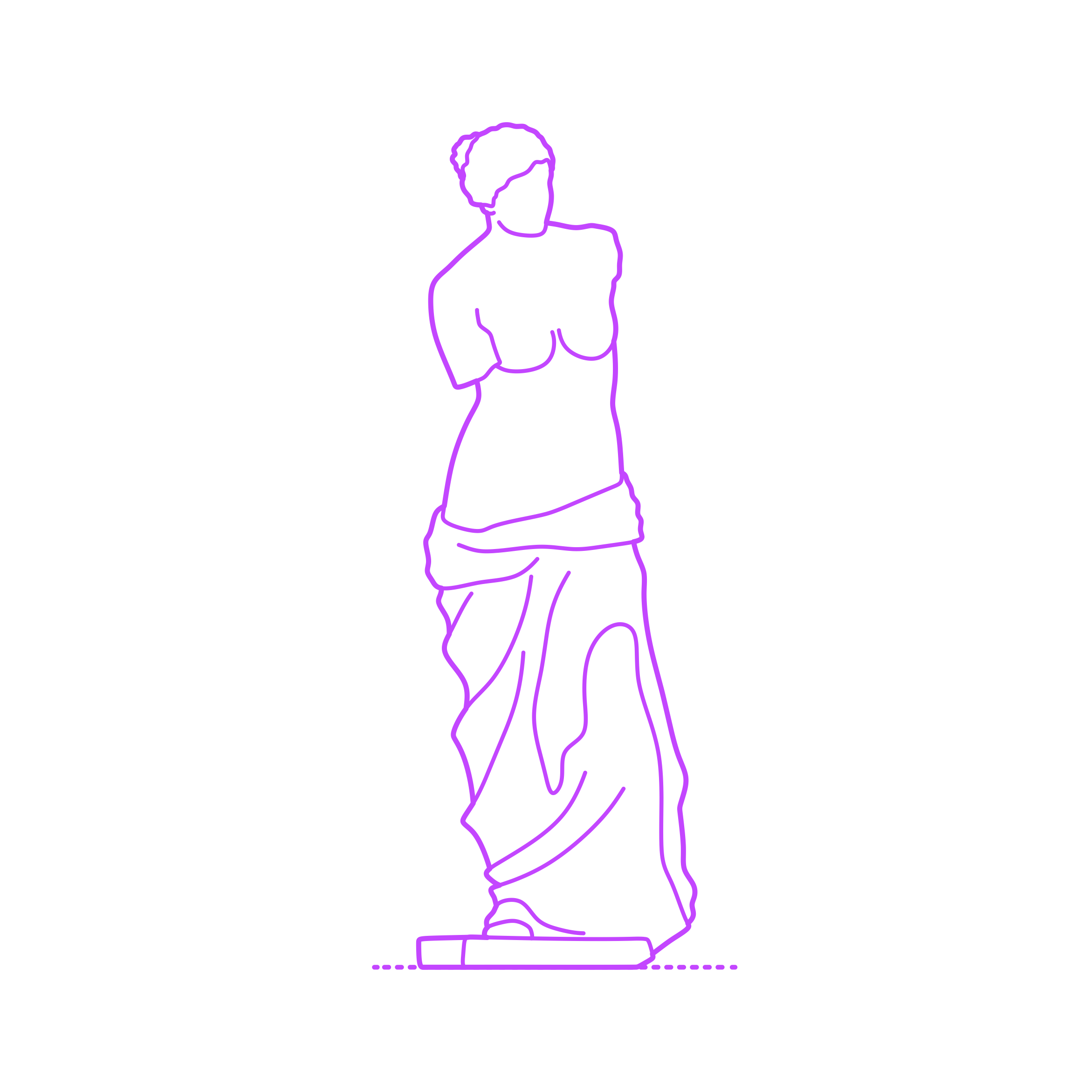 Culture Sculptures Venus De Milo Outline Icon Svg Set Free Vectors